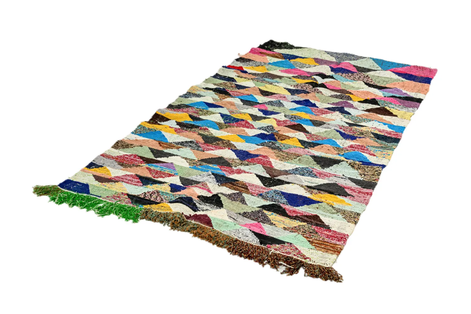 Tappeto Berberi Dal Marocco Boucherouite 125 x 225 cm
