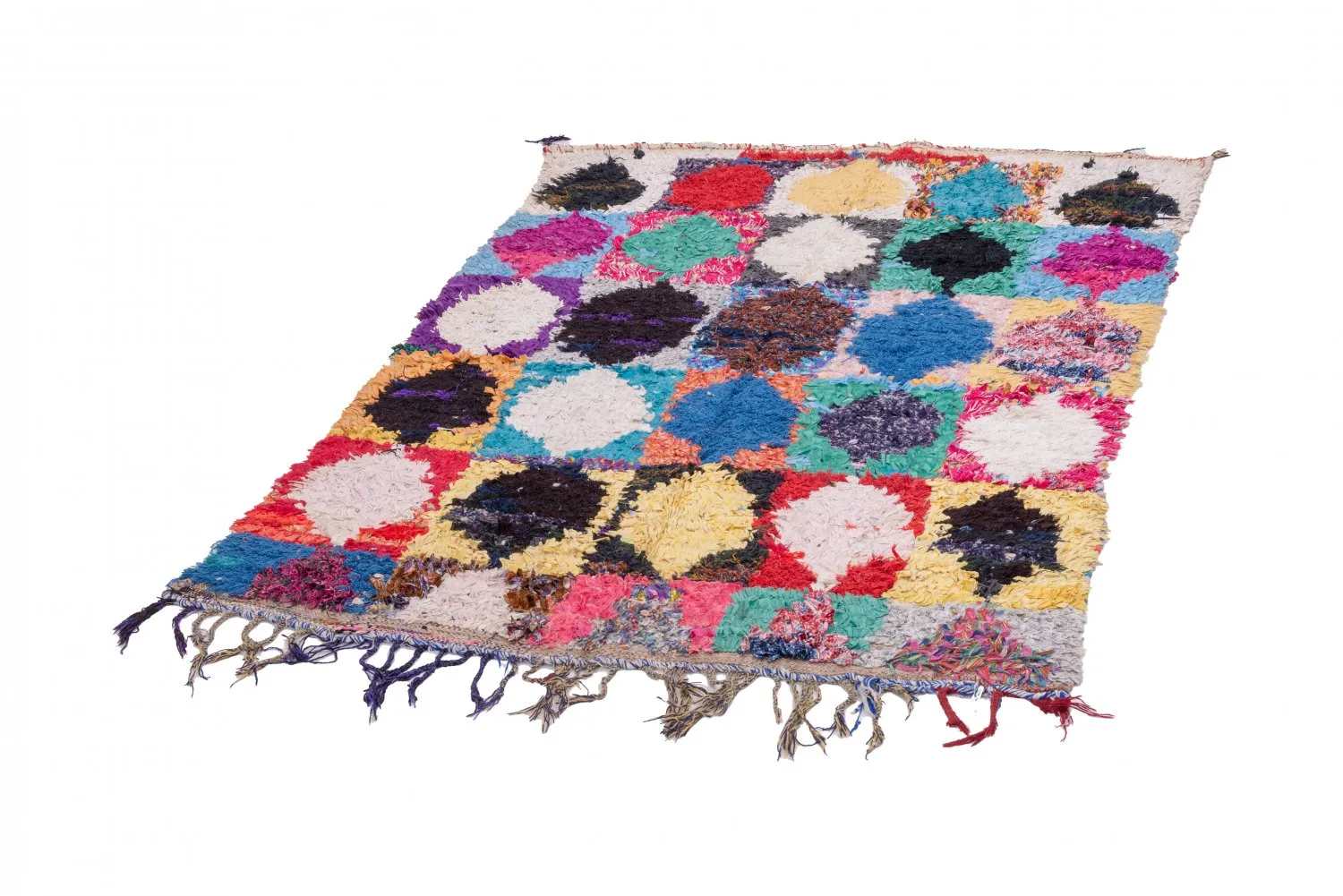 Tappeto Berberi Dal Marocco Boucherouite 210 x 130 cm