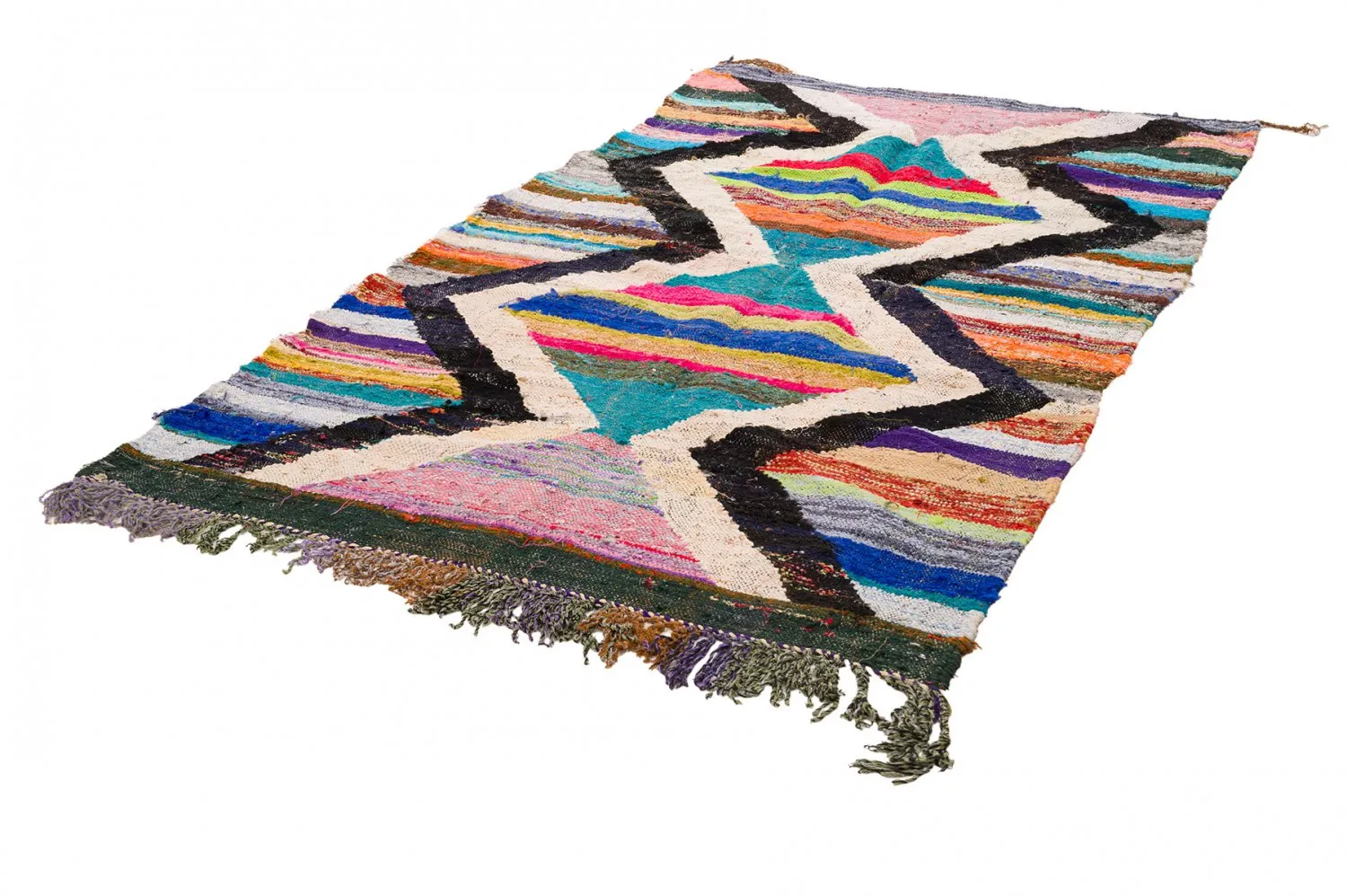 Tappeto Berberi Dal Marocco Boucherouite 135 x 245 cm