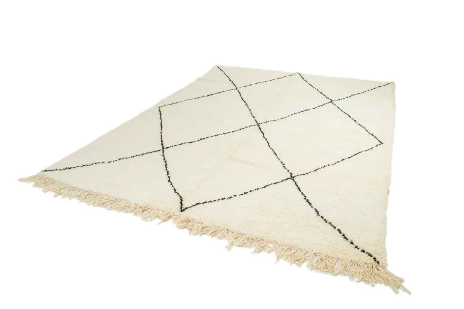 Tappeto Kilim In Stile Berbero Del Marocco Beni Ourain 215 x 300 cm