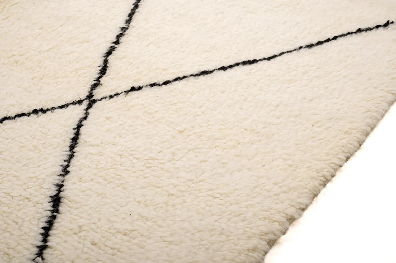 Tappeto Kilim In Stile Berbero Del Marocco Beni Ourain 155 x 265 cm