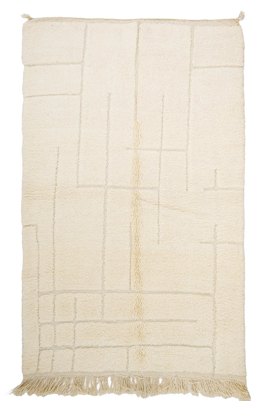 Tappeto Kilim In Stile Berbero Del Marocco Beni Ourain 145 x 245 cm
