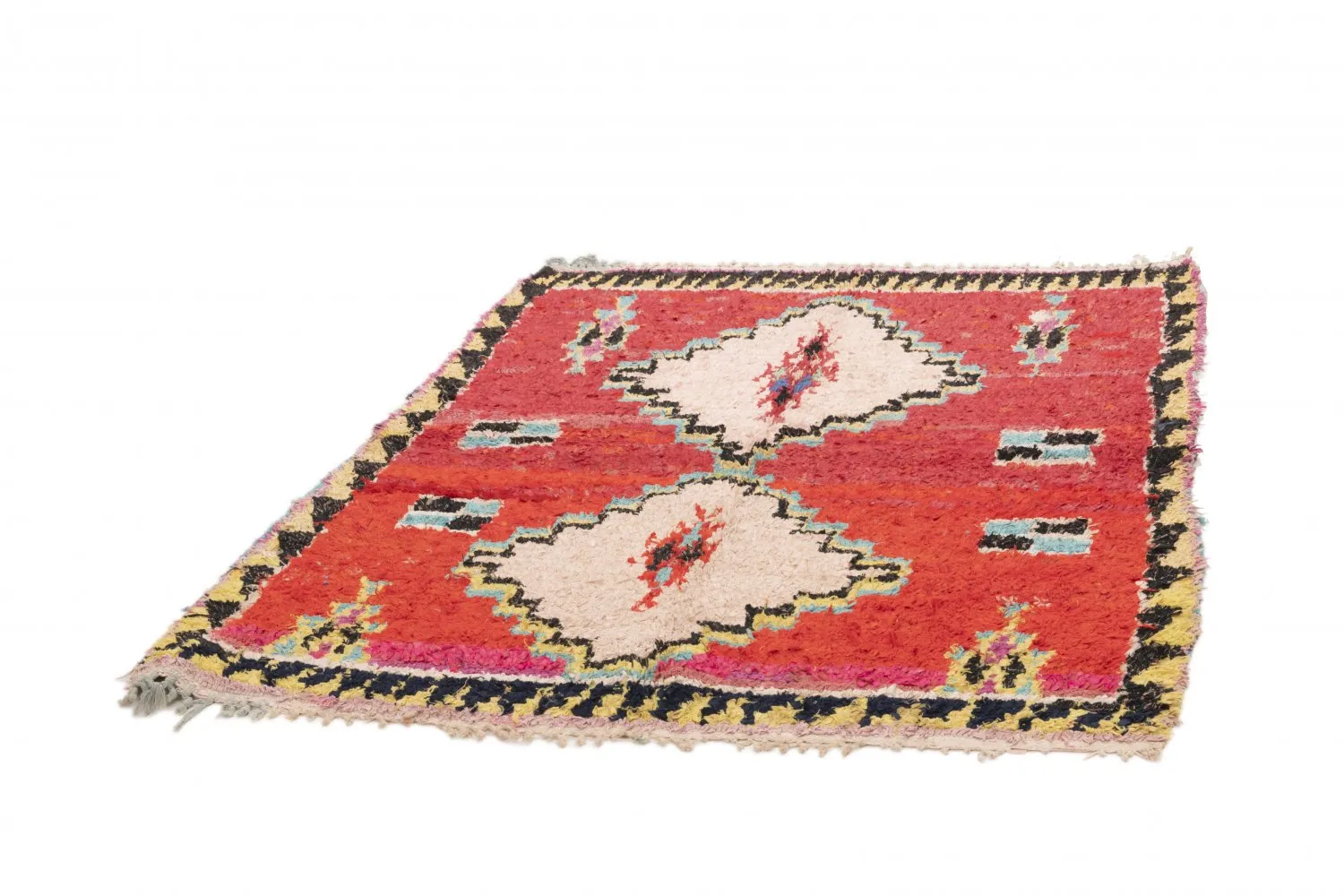 Tappeto Berberi Dal Marocco Boucherouite 145 x 115 cm