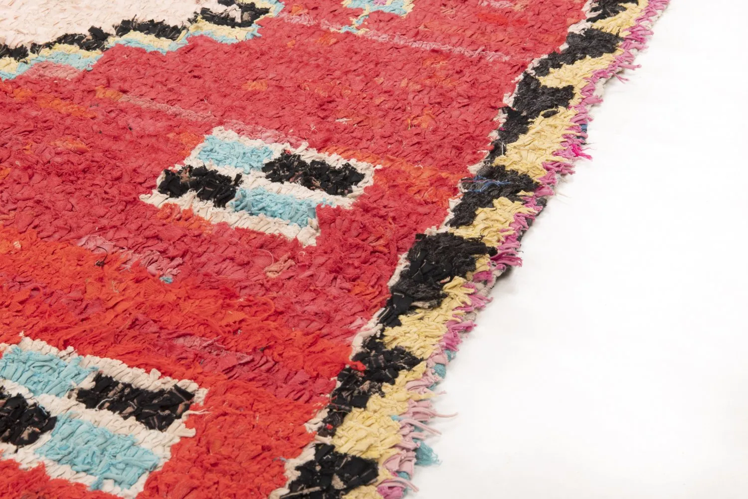 Tappeto Berberi Dal Marocco Boucherouite 145 x 115 cm