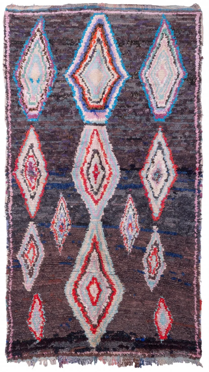 Tappeto Berberi Dal Marocco Boucherouite 270 x 150 cm