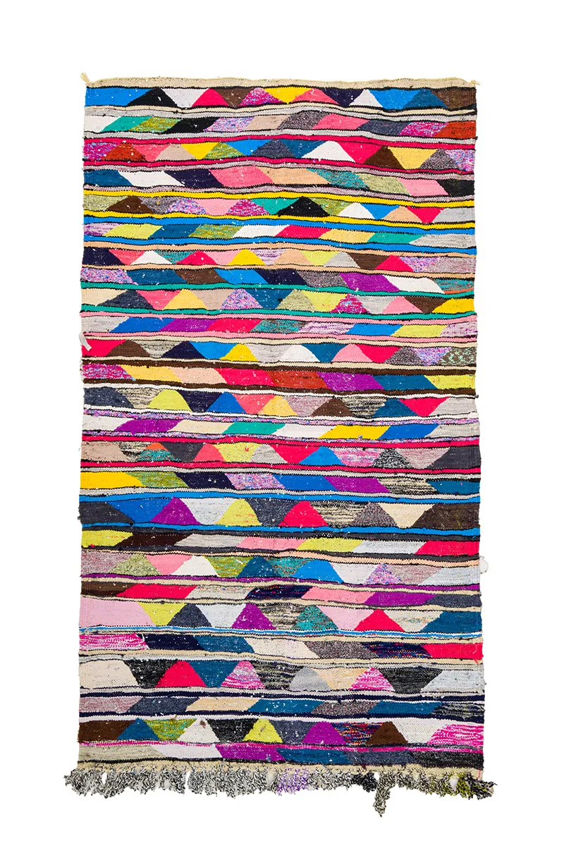 Tappeto Berberi Dal Marocco Boucherouite 130 x 225 cm