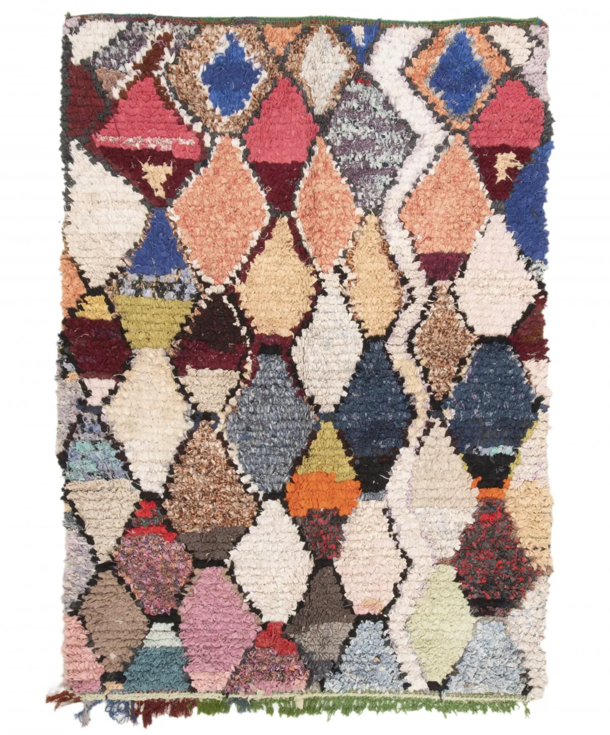Tappeto Berberi Dal Marocco Boucherouite 200 x 145 cm