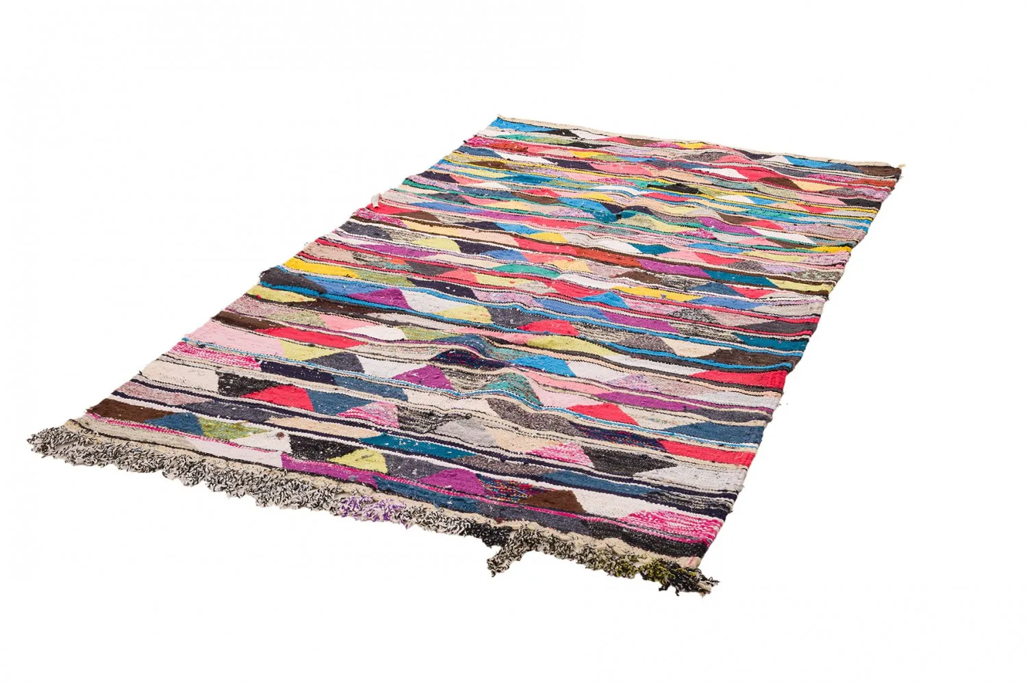 Tappeto Berberi Dal Marocco Boucherouite 130 x 225 cm
