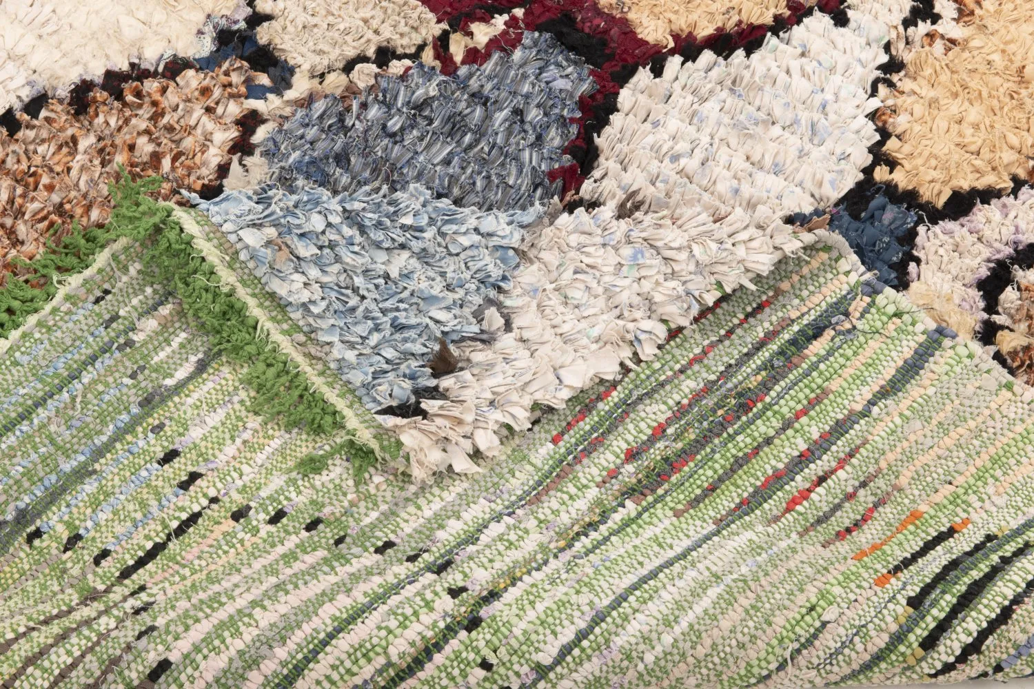 Tappeto Berberi Dal Marocco Boucherouite 200 x 145 cm