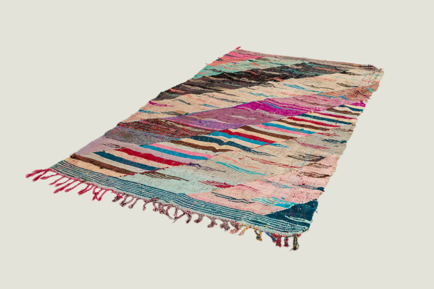 Tappeto Berberi Dal Marocco Boucherouite 135 x 245 cm