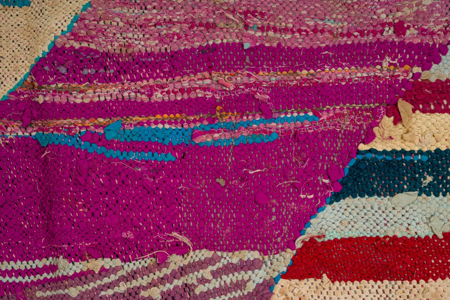 Tappeto Berberi Dal Marocco Boucherouite 135 x 245 cm