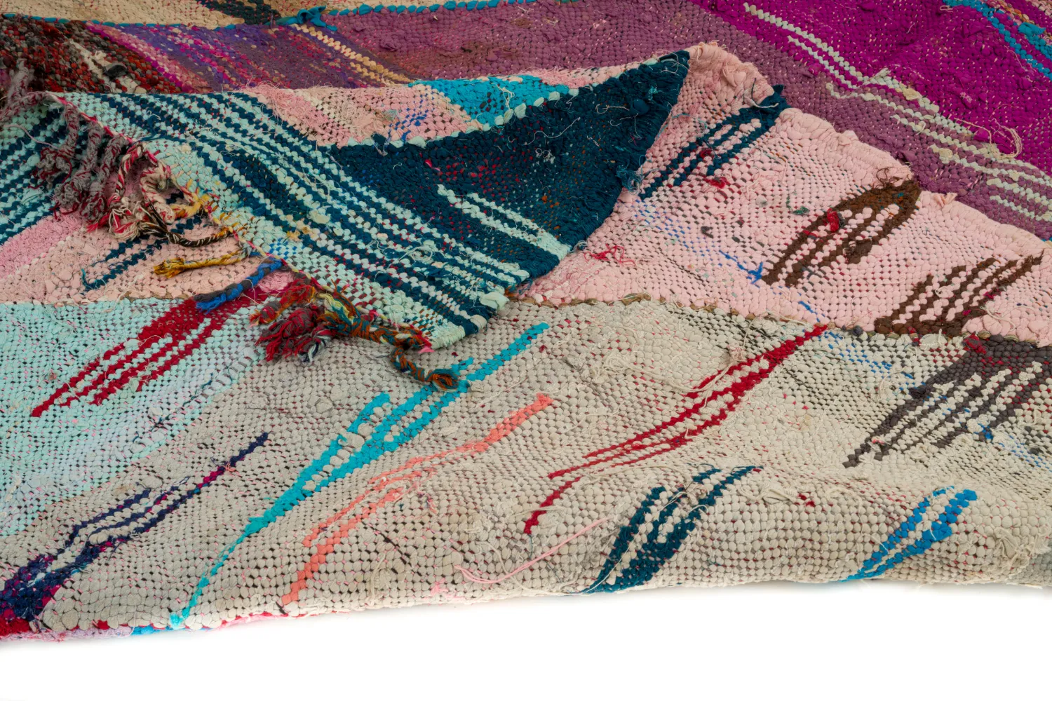 Tappeto Berberi Dal Marocco Boucherouite 135 x 245 cm