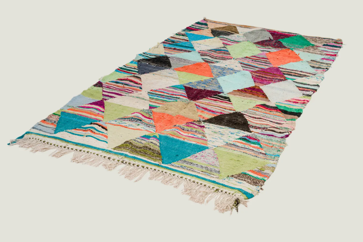Tappeto Berberi Dal Marocco Boucherouite 140 x 250 cm