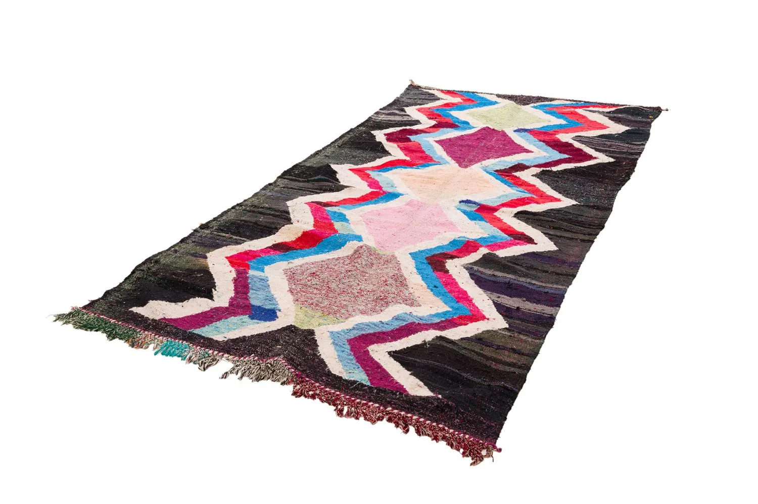 Tappeto Berberi Dal Marocco Boucherouite 150 x 315 cm