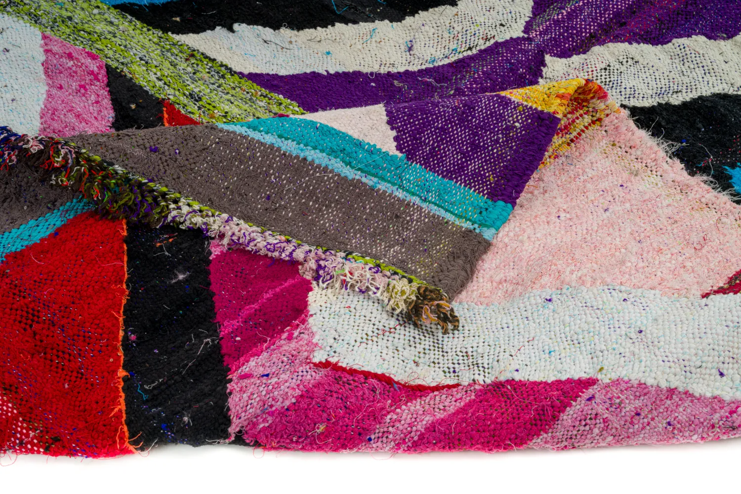 Tappeto Berberi Dal Marocco Boucherouite 140 x 255 cm