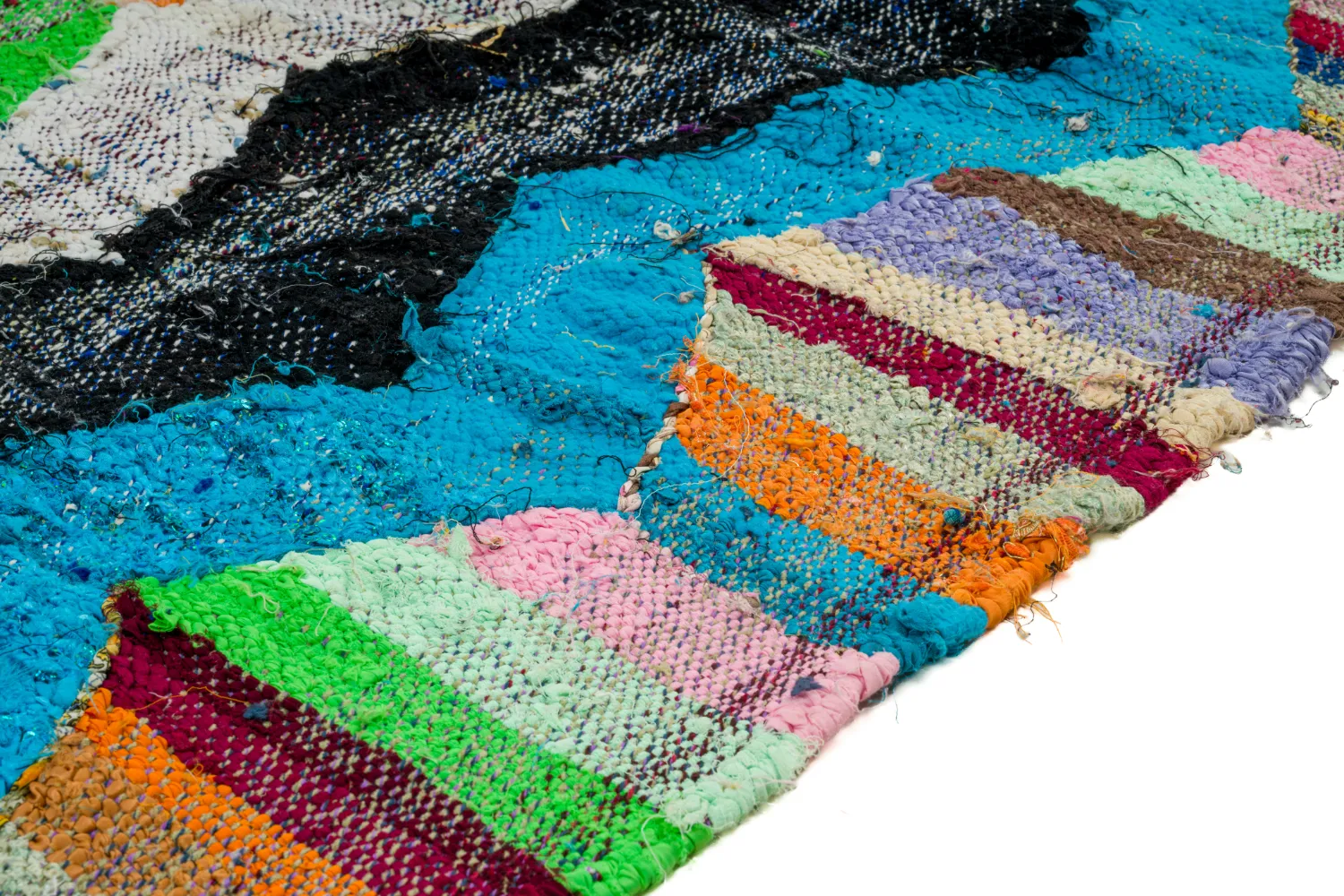 Tappeto Berberi Dal Marocco Boucherouite 135 x 145 cm