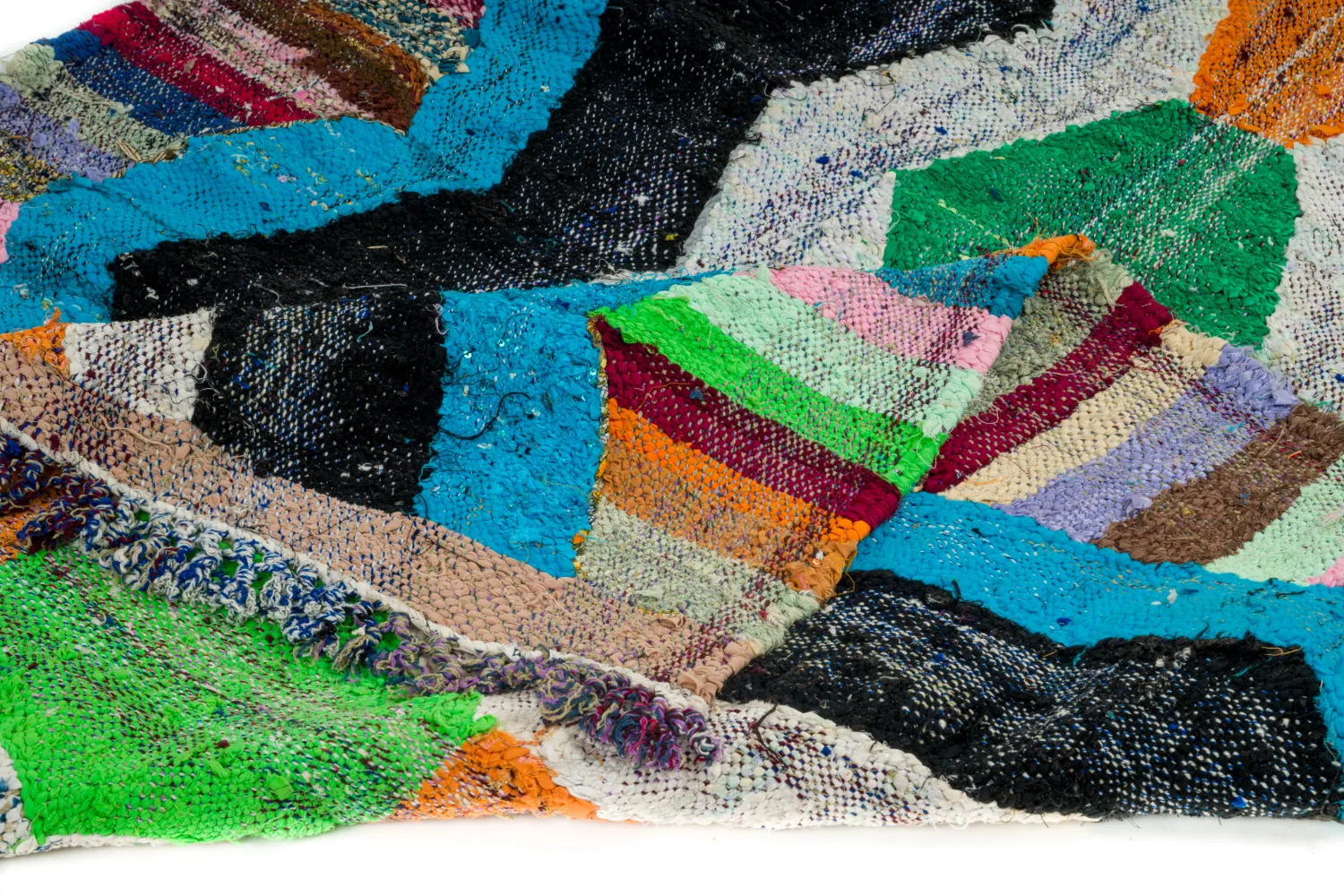 Tappeto Berberi Dal Marocco Boucherouite 135 x 145 cm
