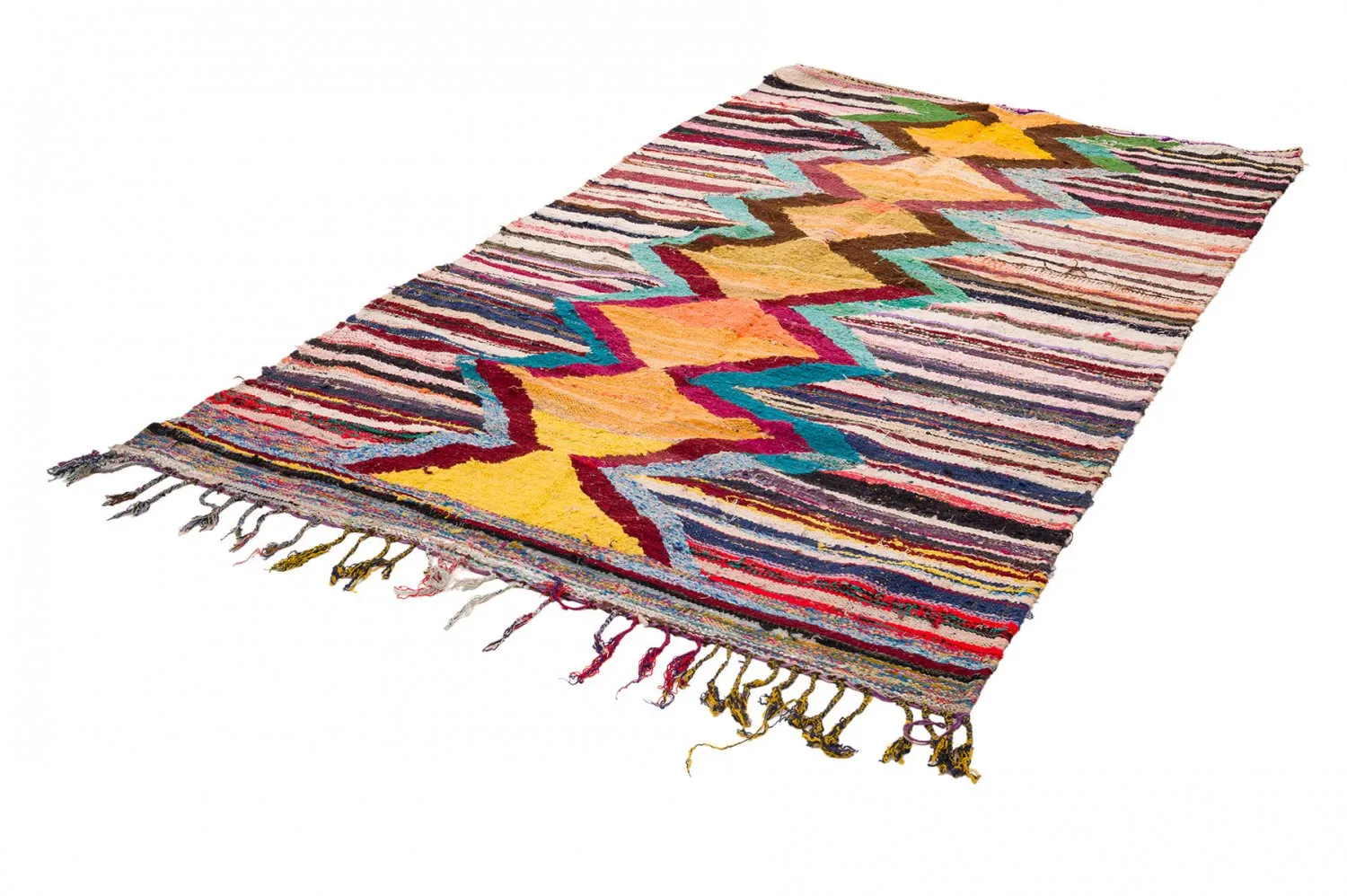 Tappeto Berberi Dal Marocco Boucherouite 150 x 285 cm