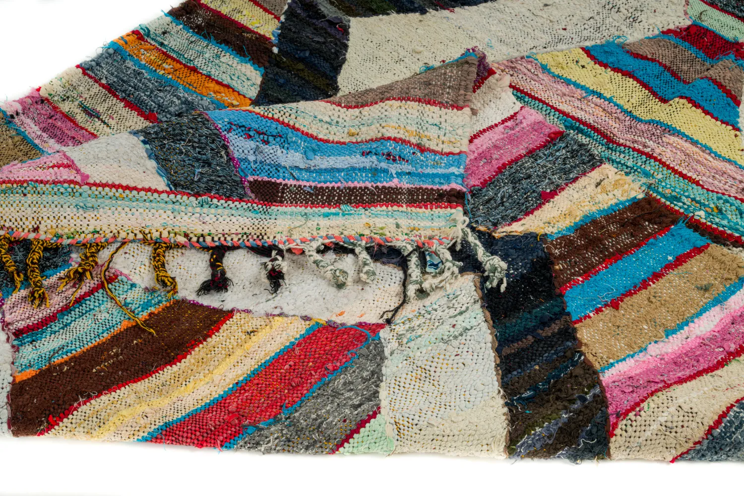 Tappeto Berberi Dal Marocco Boucherouite 125 x 265 cm