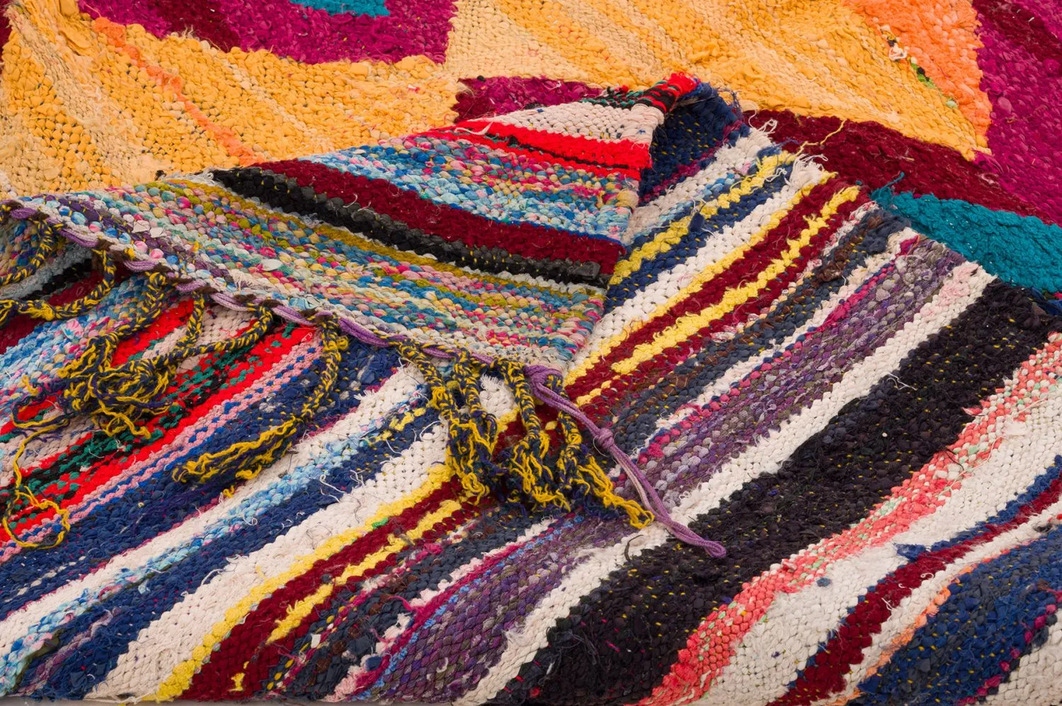 Tappeto Berberi Dal Marocco Boucherouite 150 x 285 cm