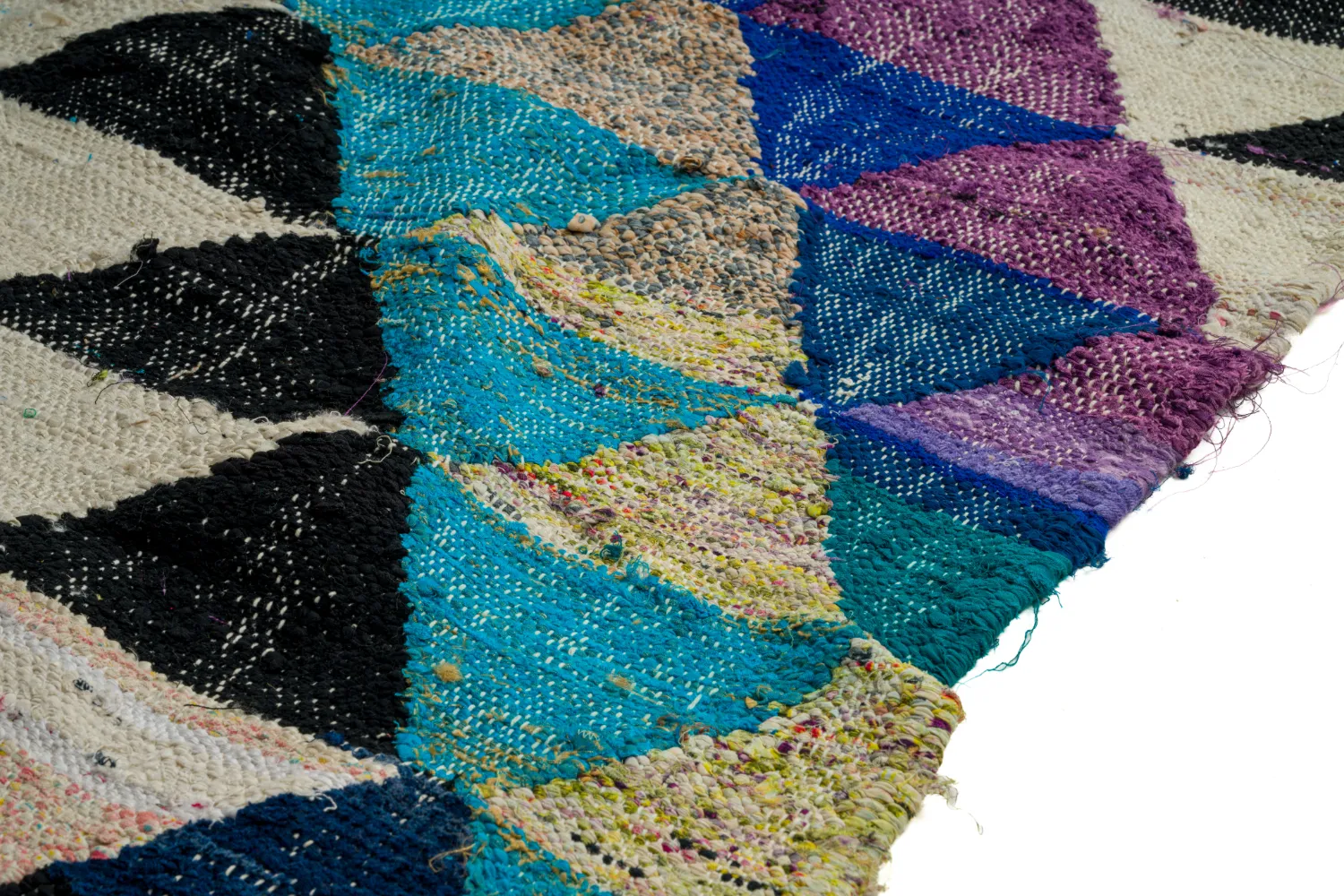 Tappeto Berberi Dal Marocco Boucherouite 130 x 250 cm