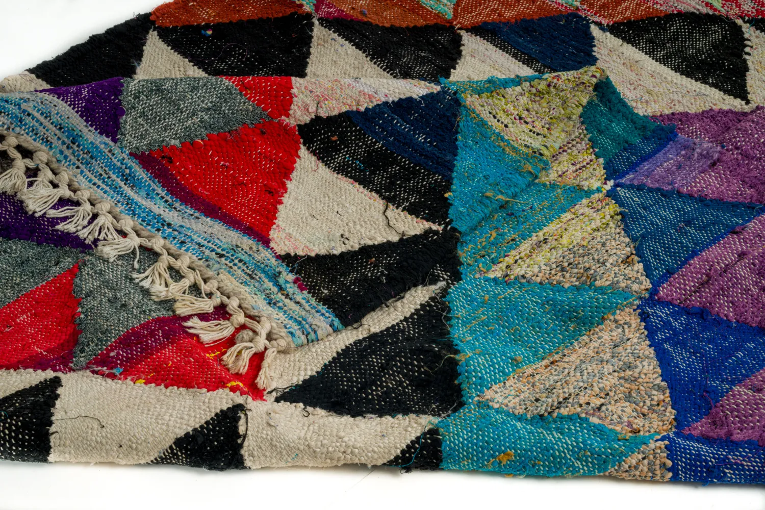 Tappeto Berberi Dal Marocco Boucherouite 130 x 250 cm