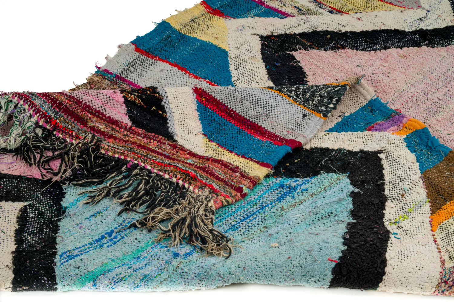 Tappeto Berberi Dal Marocco Boucherouite 120 x 275 cm