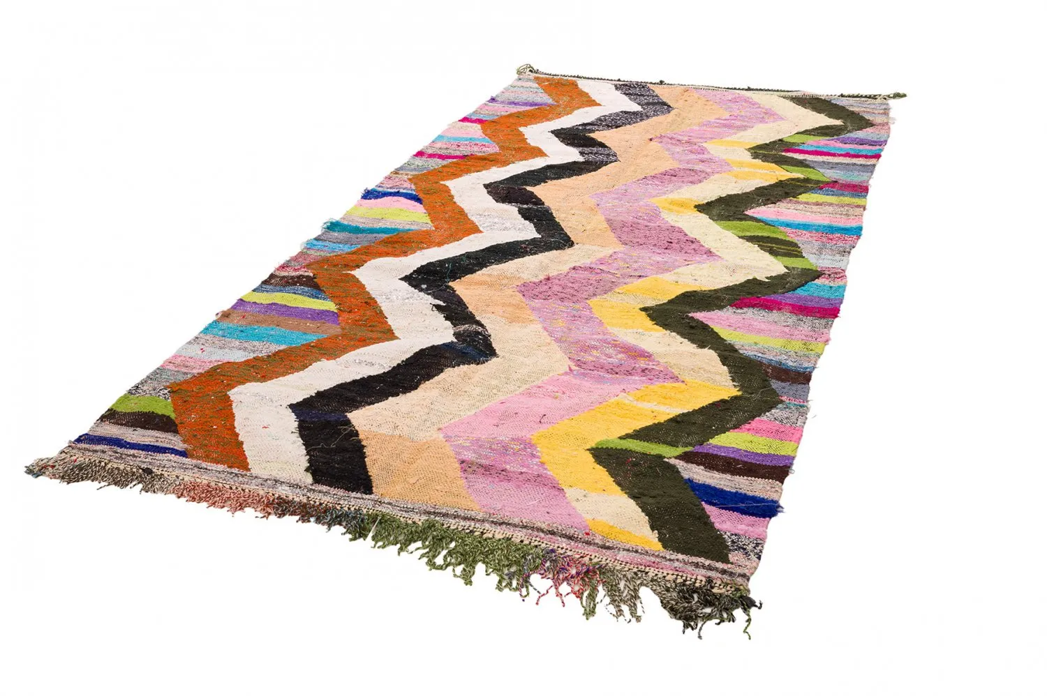 Tappeto Berberi Dal Marocco Boucherouite 145 x 290 cm