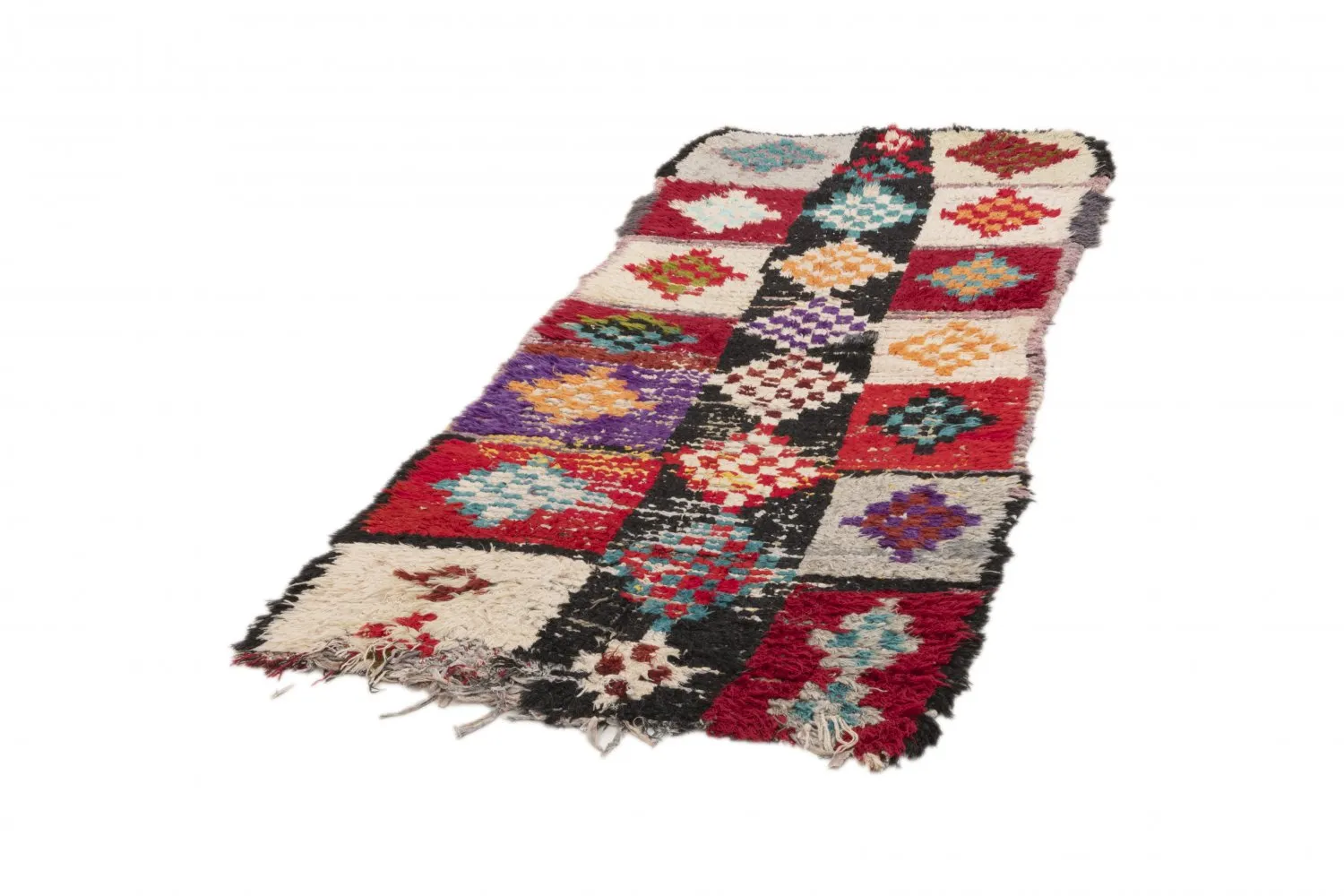 Tappeto Berberi Dal Marocco Boucherouite 200 x 85 cm