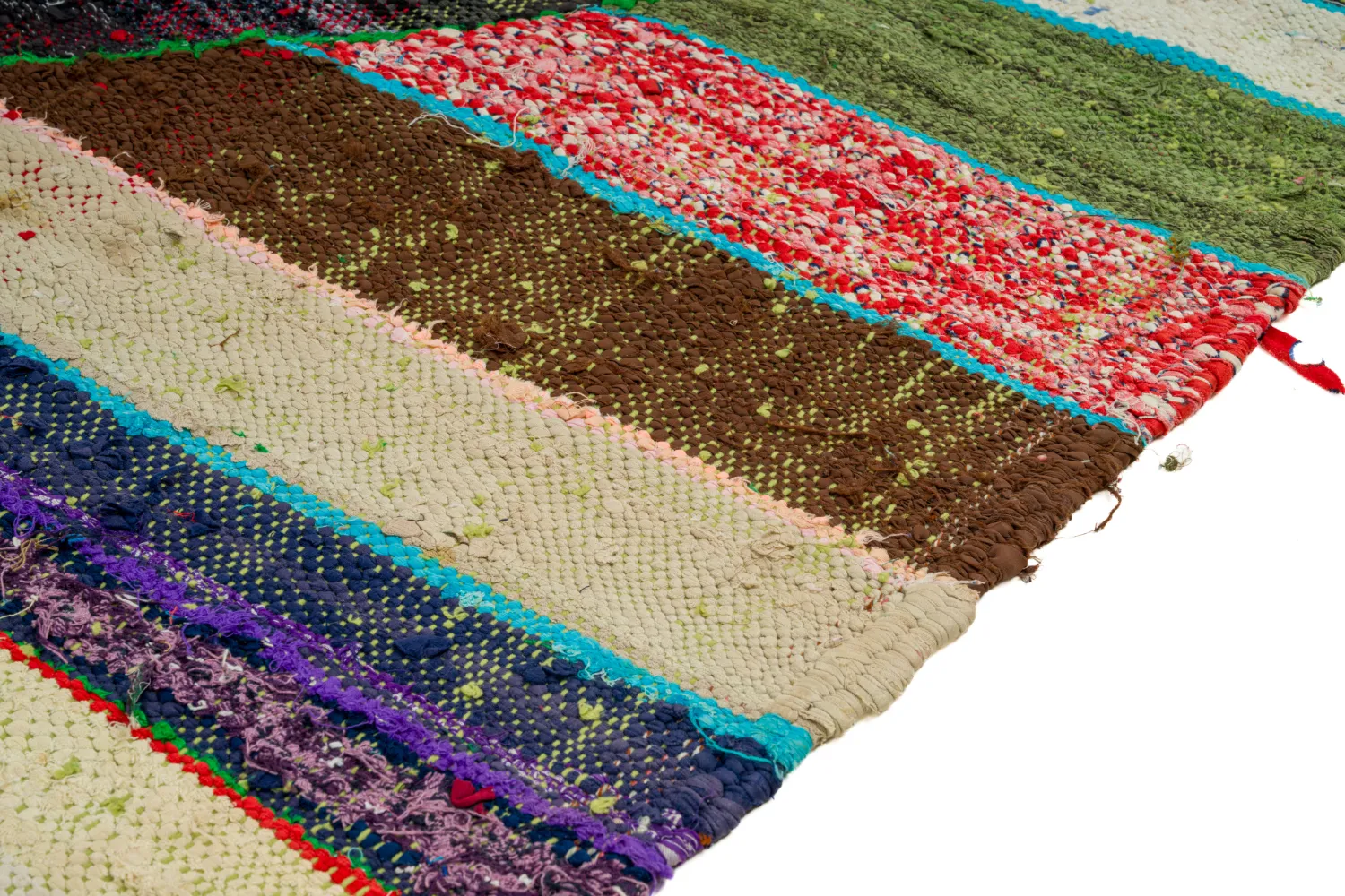 Tappeto Berberi Dal Marocco Boucherouite 115 x 215 cm