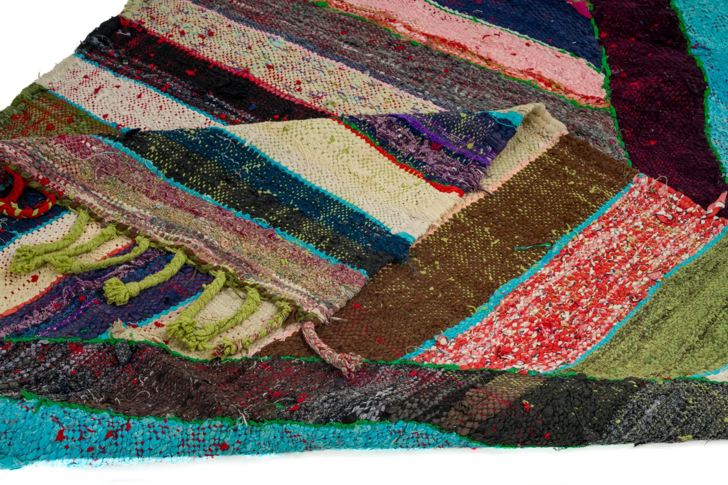 Tappeto Berberi Dal Marocco Boucherouite 115 x 215 cm