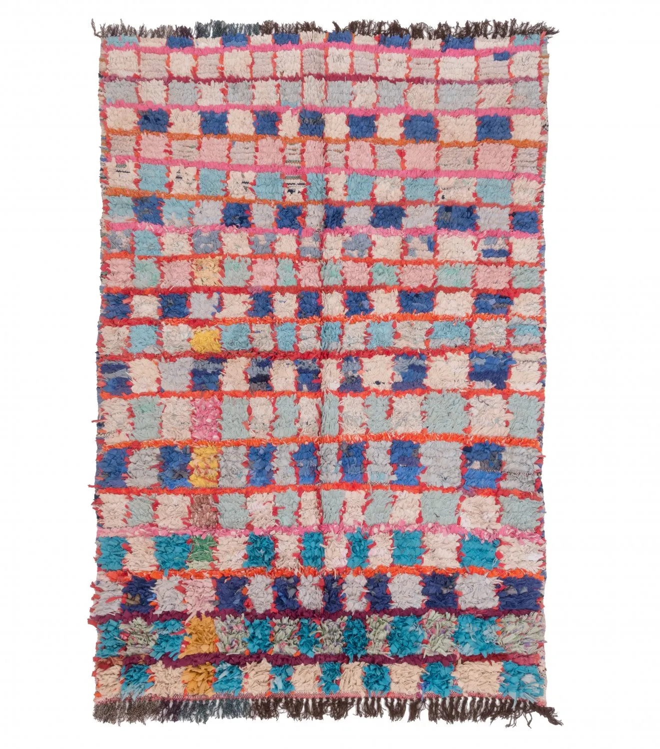 Tappeto Berberi Dal Marocco Boucherouite 195 x 130 cm