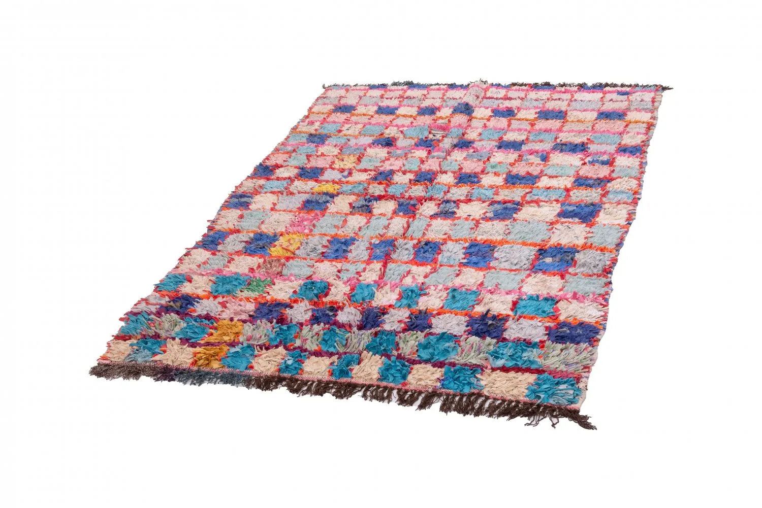 Tappeto Berberi Dal Marocco Boucherouite 195 x 130 cm