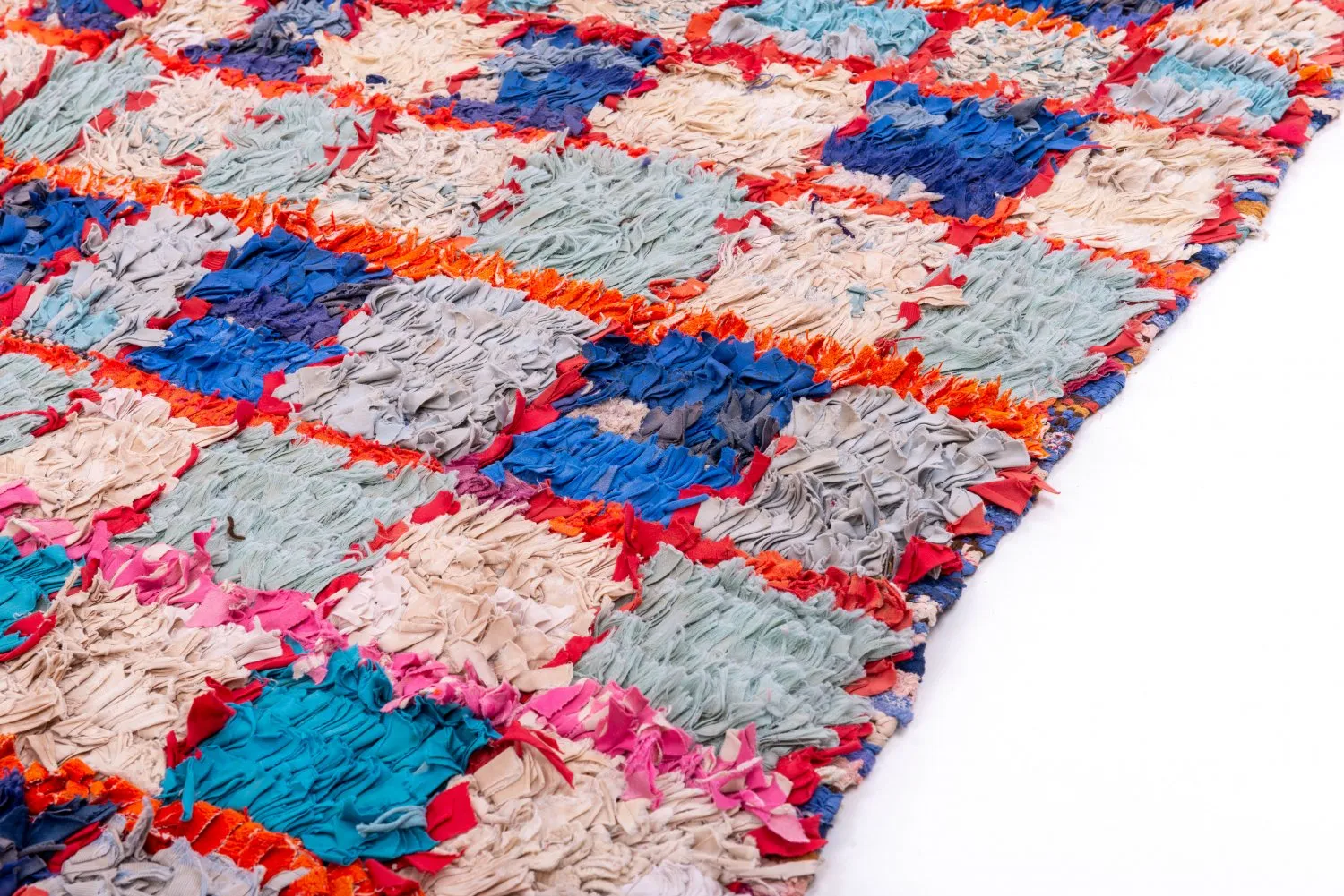 Tappeto Berberi Dal Marocco Boucherouite 195 x 130 cm