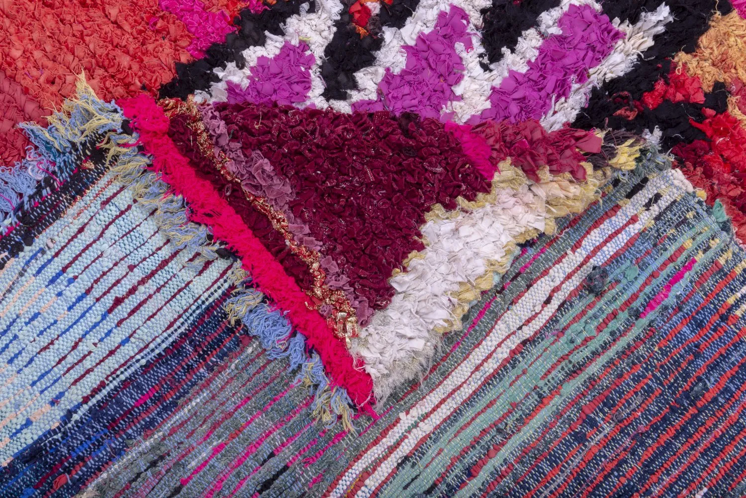 Tappeto Berberi Dal Marocco Boucherouite 230 x 140 cm