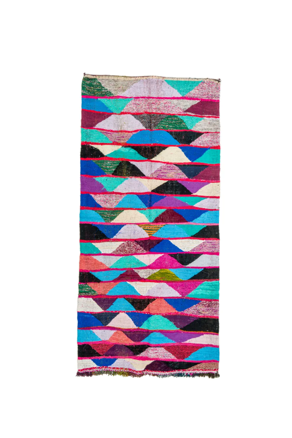 Tappeto Berberi Dal Marocco Boucherouite 125 x 260 cm