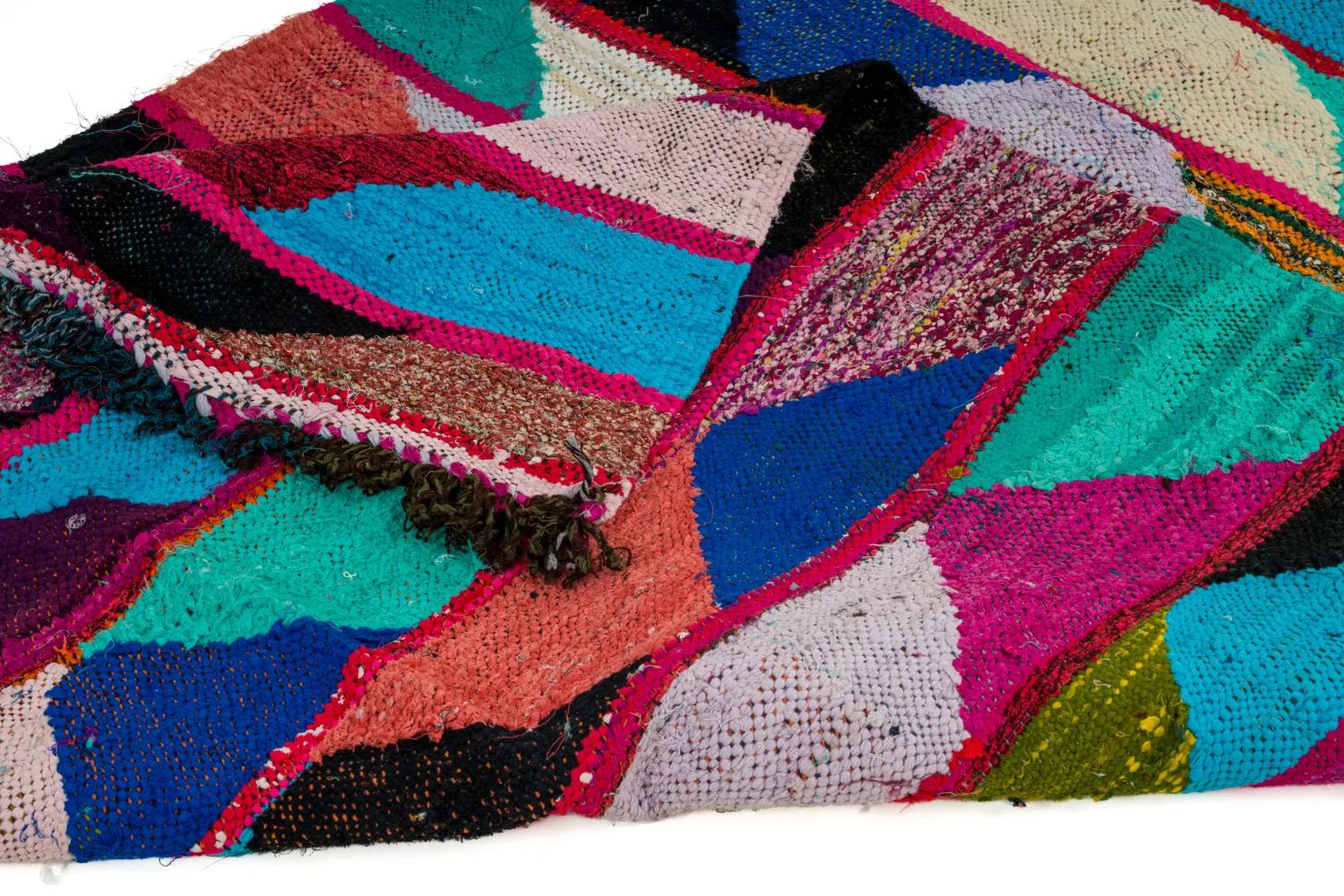 Tappeto Berberi Dal Marocco Boucherouite 125 x 260 cm