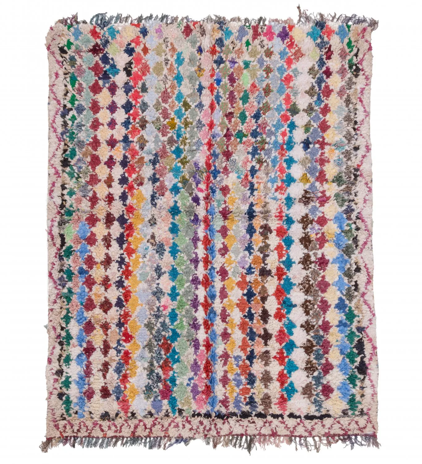 Tappeto Berberi Dal Marocco Boucherouite 205 x 155 cm