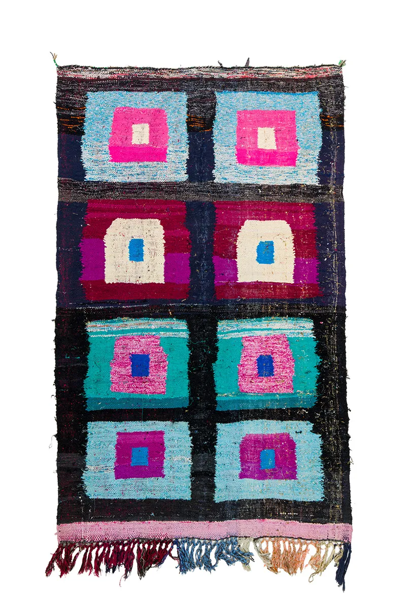 Tappeto Berberi Dal Marocco Boucherouite 140 x 225 cm