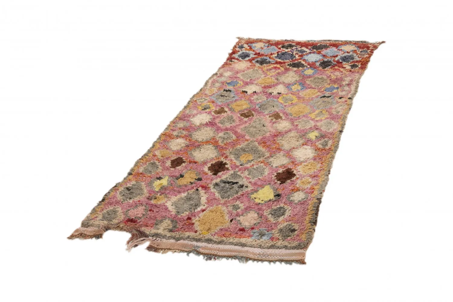 Tappeto Berberi Dal Marocco Boucherouite 255 x 100 cm