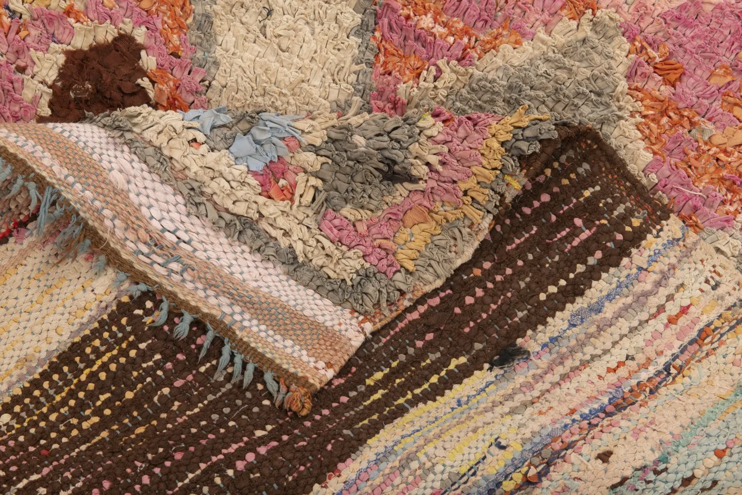 Tappeto Berberi Dal Marocco Boucherouite 255 x 100 cm