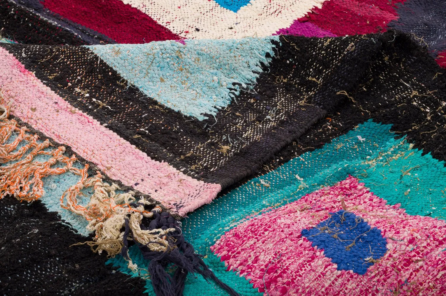 Tappeto Berberi Dal Marocco Boucherouite 140 x 225 cm