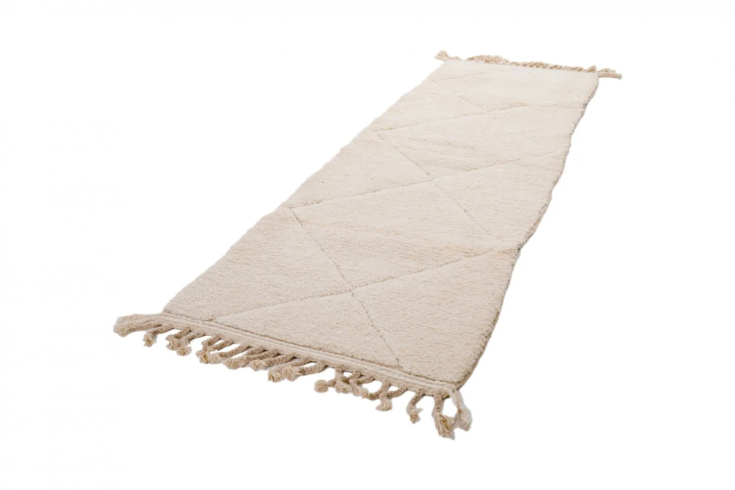 Tappeto Kilim In Stile Berbero Del Marocco Beni Ourain 295 x 90 cm