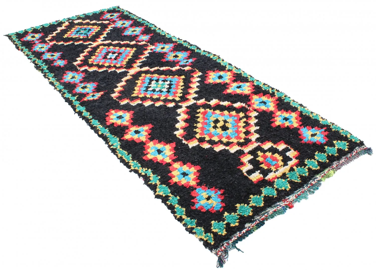 Tappeto Berberi Dal Marocco Boucherouite 370 x 145 cm