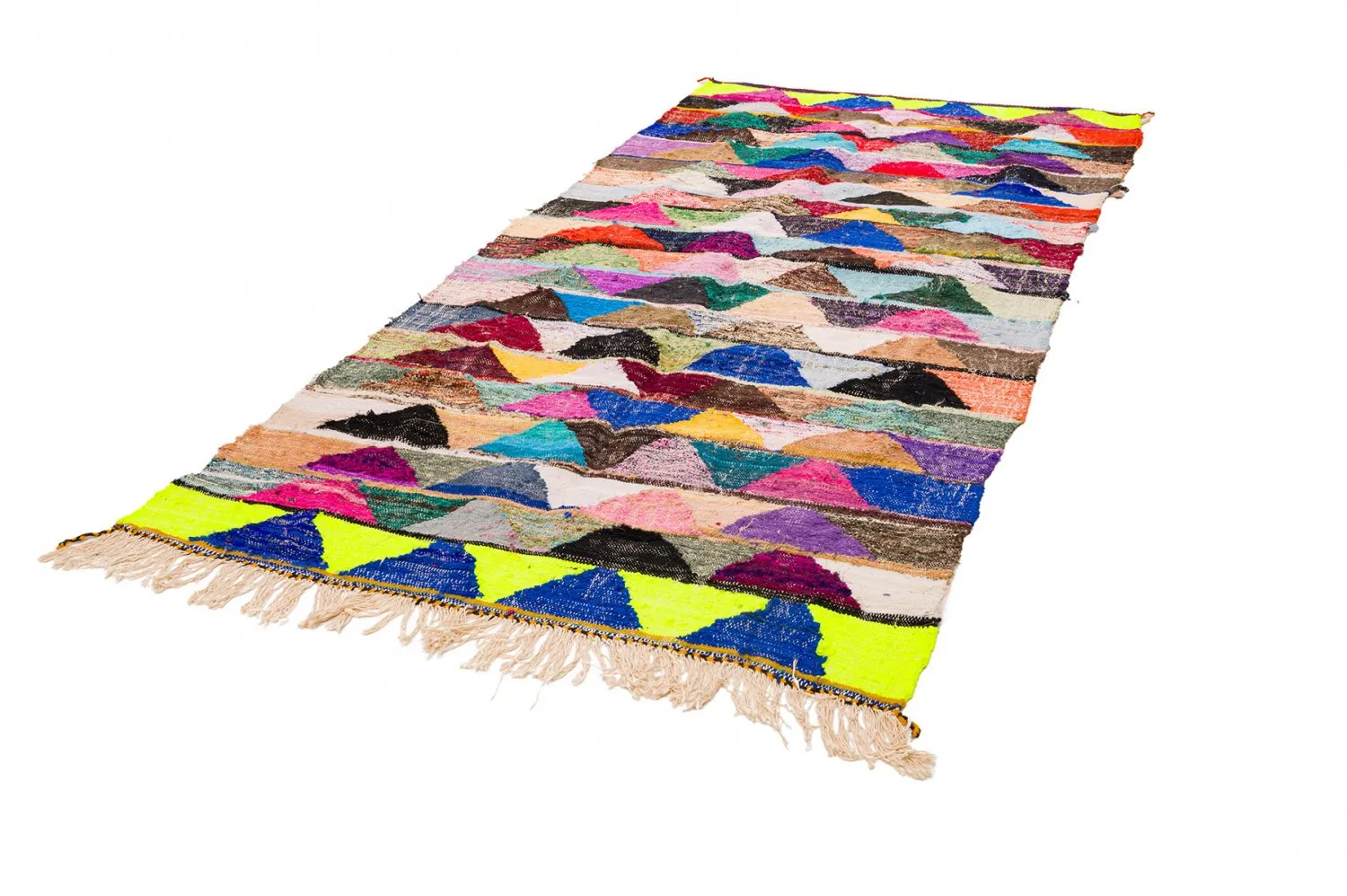 Tappeto Berberi Dal Marocco Boucherouite 135 x 290 cm