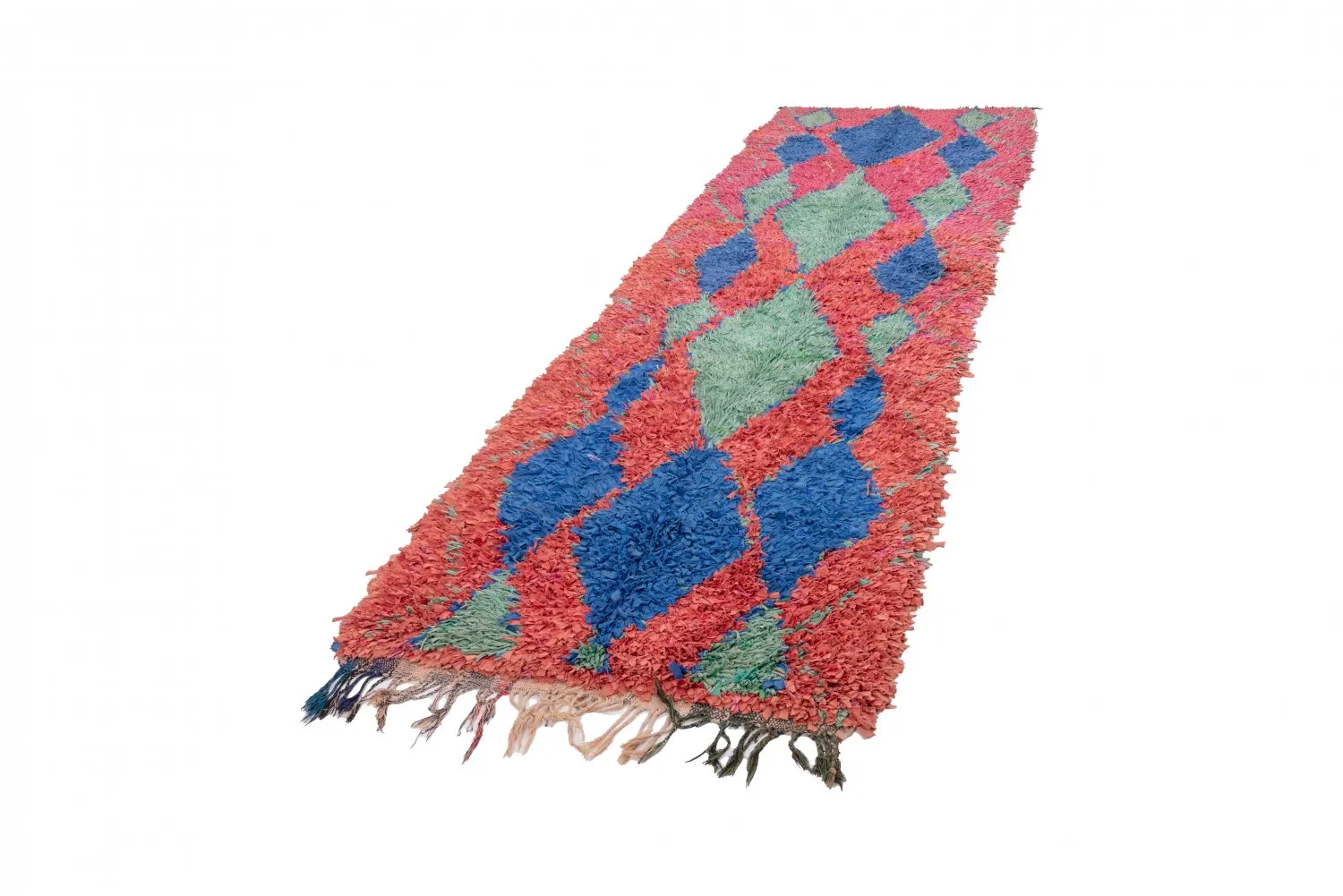 Tappeto Berberi Dal Marocco Boucherouite 330 x 100 cm