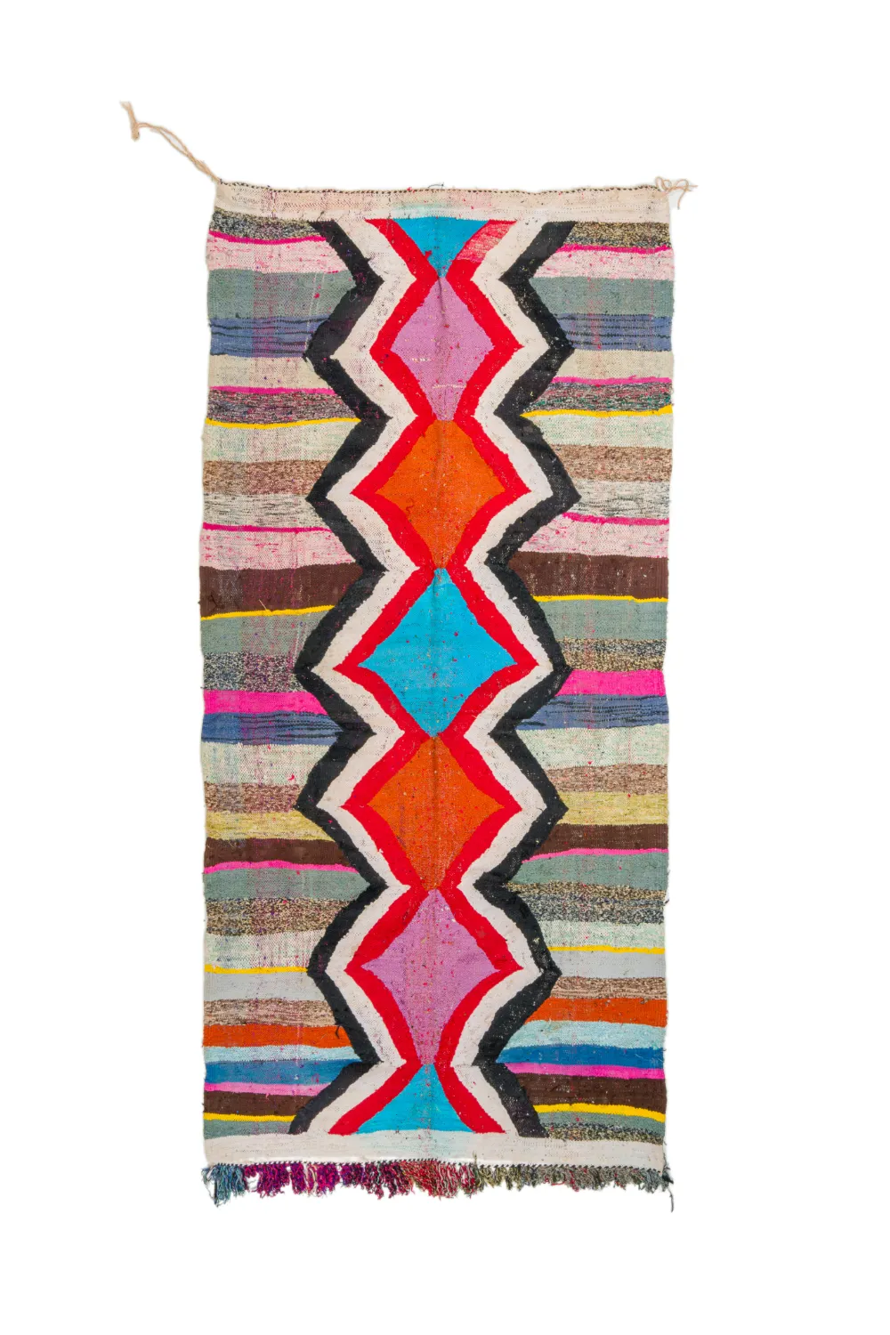 Tappeto Berberi Dal Marocco Boucherouite 130 x 260 cm