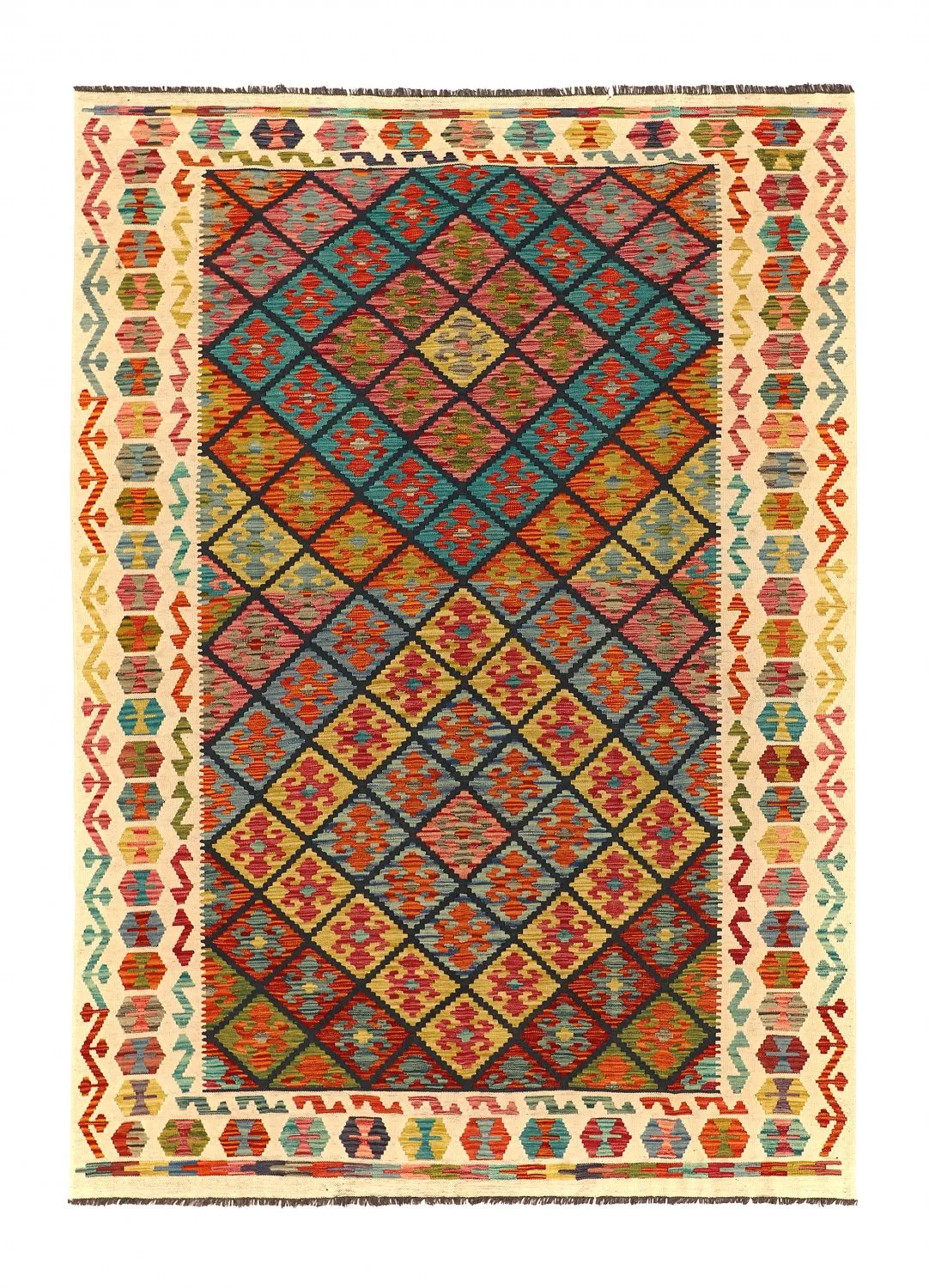 Tappeto kilim orientale 257 x 184 cm