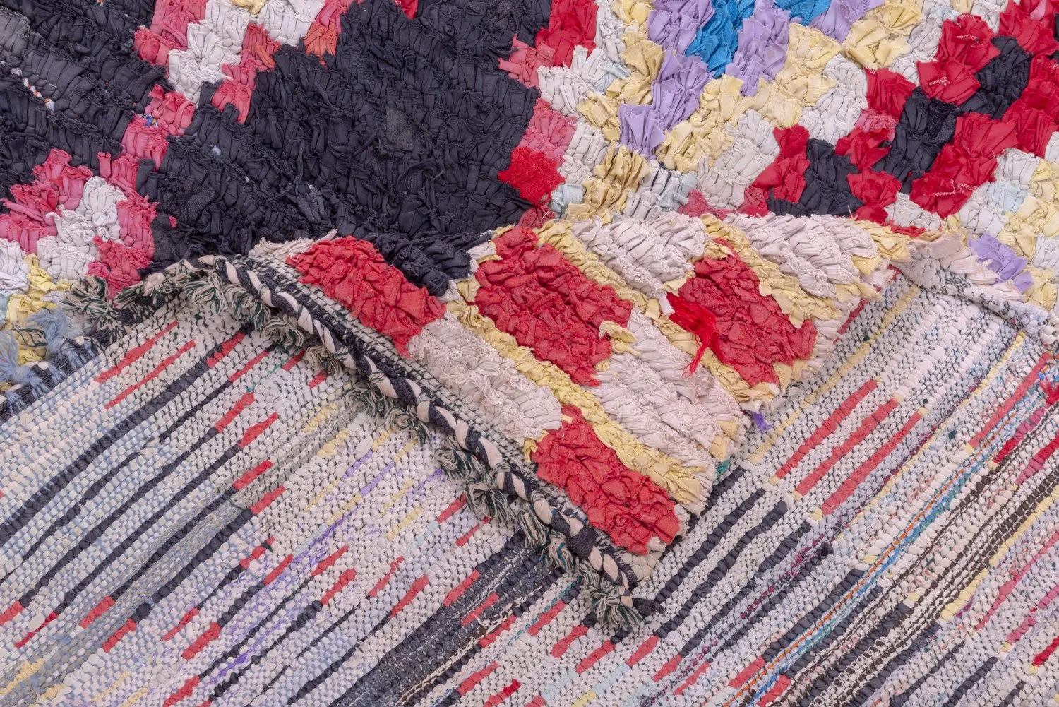 Tappeto Berberi Dal Marocco Boucherouite 235 x 130 cm