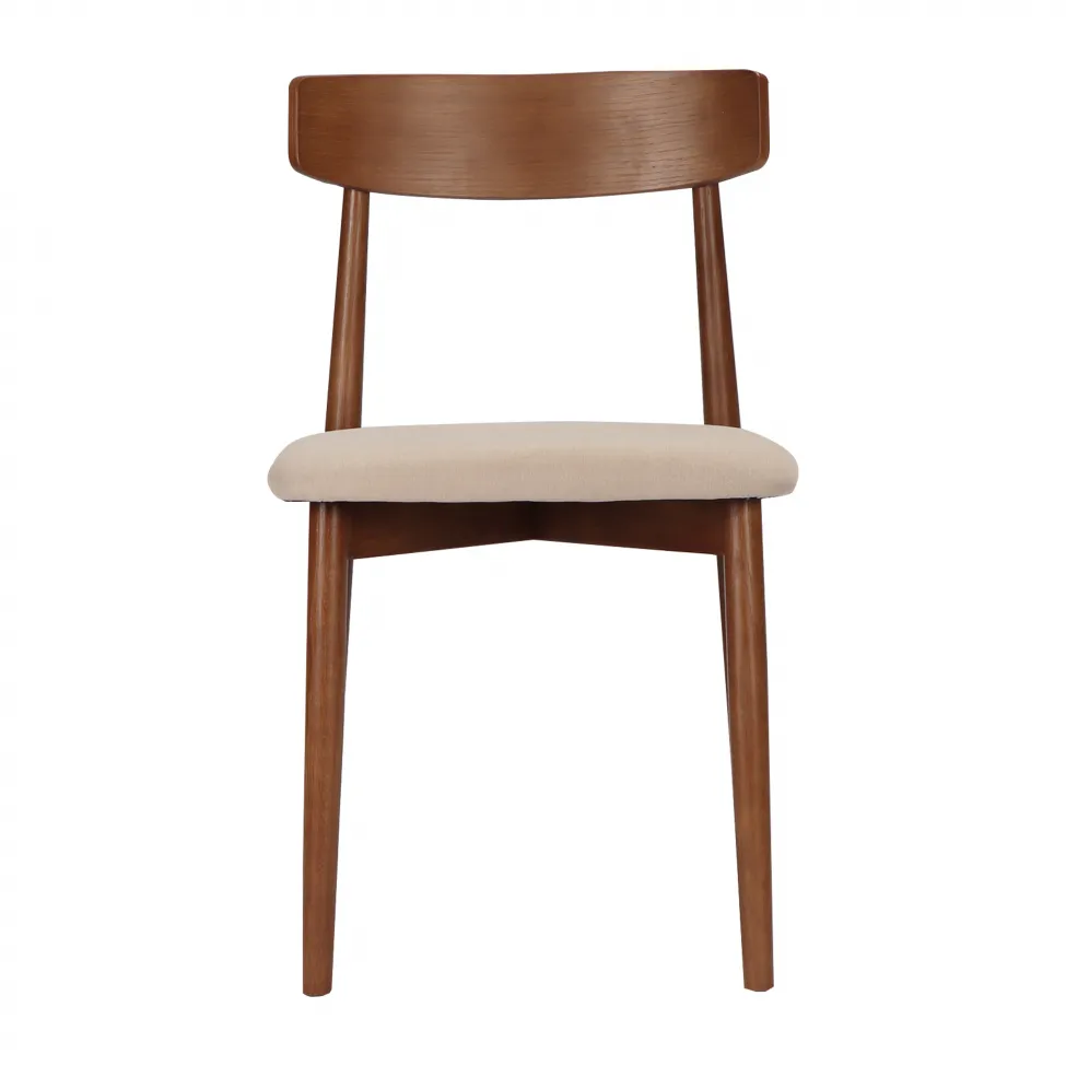Sedia - Ystad (noce/beige) - 2 pezzi